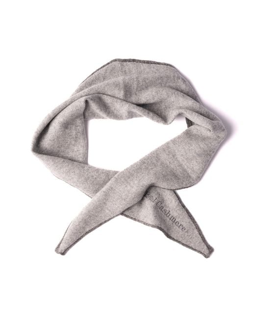 Bel Cashmere Gray Cashmere Triangle Scarf