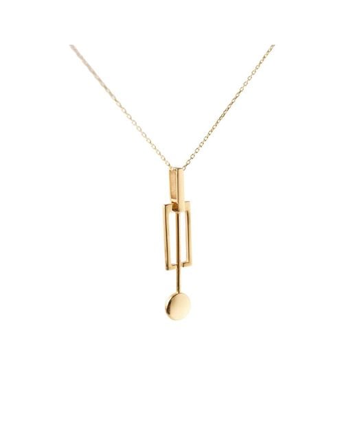 Gutta Design Metallic Tic-Toc Necklace Plated