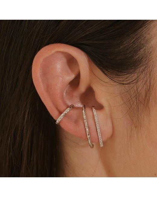 Zohreh White Sapphire Celestial Ear Cuff Sterling