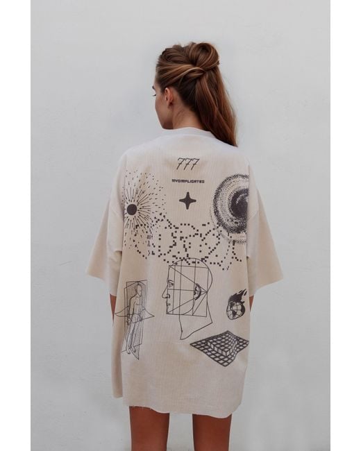 mysimplicated White Neutrals Oversized T-Shirt