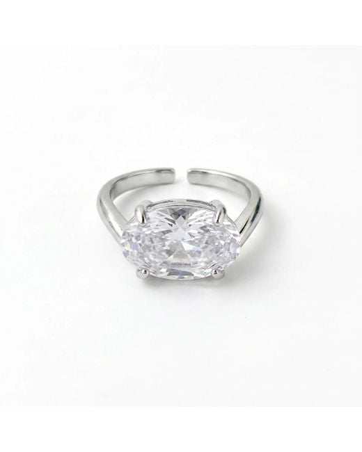 By Virgo White Aurenza Ring