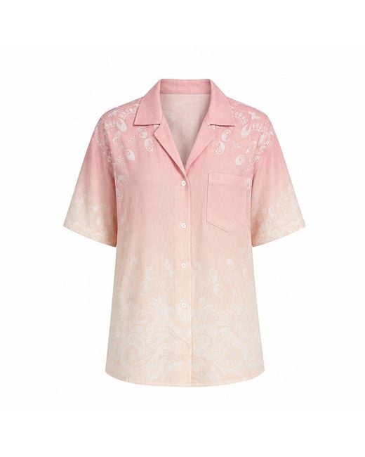 LOVEIST STORE Pink The Soley Linen Textured Shirt Co-Ord Set