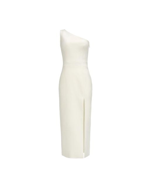 Nomi Fame White Dori Dress With Asymmetric Neckline
