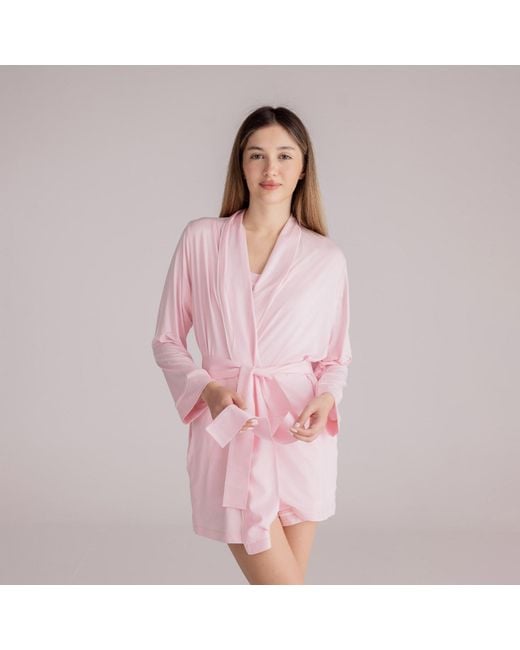 Reve Sleepwear Pink Tencel Robe