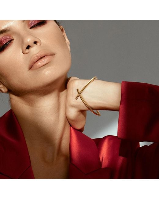 Meulien Metallic Abstract Embrace Bangle