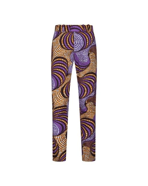 Ohema Ohene Red Cotton African Print Straight Leg Trousers – Fairground for men