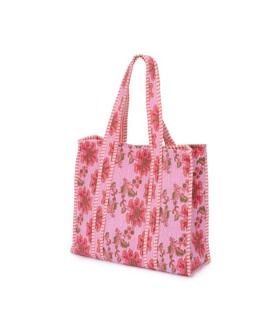 At Last Pink Medium Cotton Tote Bag