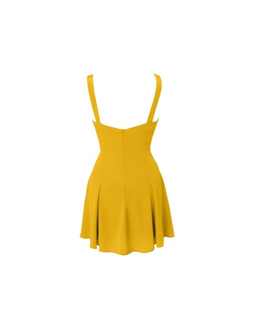 Sanctumum Yellow Omahyra Satin Dress