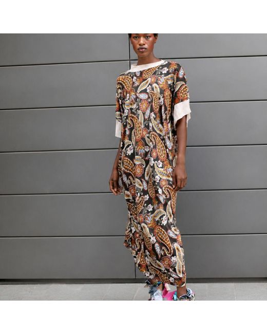 Miro Misljen Natural Nomad Paisley Maxi Dress