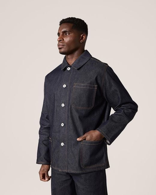 Uskees Blue Overshirt for men