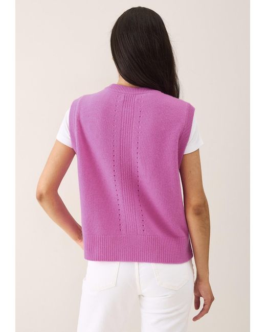 Loop Cashmere Pink Contrast Button Waistcoat
