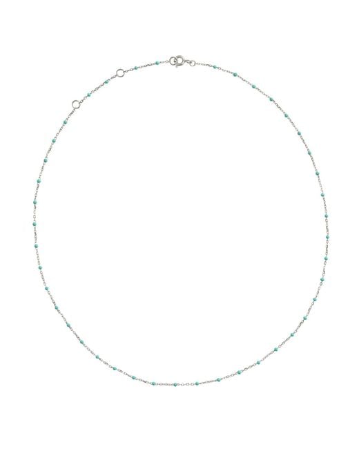 Zohreh Metallic 16" Enamel Beaded Chain Sterling