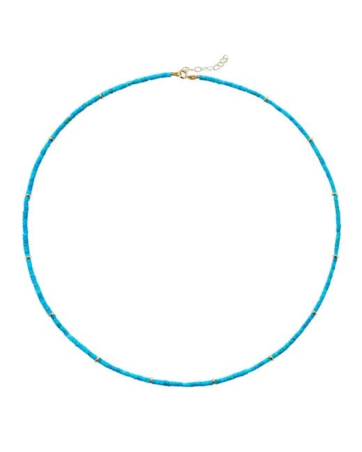 Bombyx House Blue Tiny Tube Station Necklace