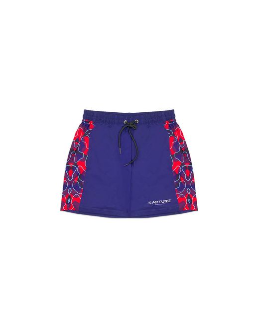Kapture Purple Neo City Camo Shorts for men