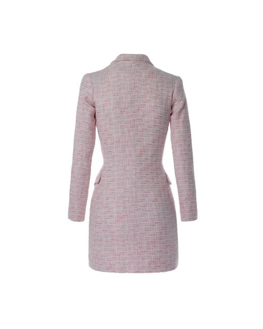 AVENUE No.29 Purple Double Breasted Boucle Blazer Dress