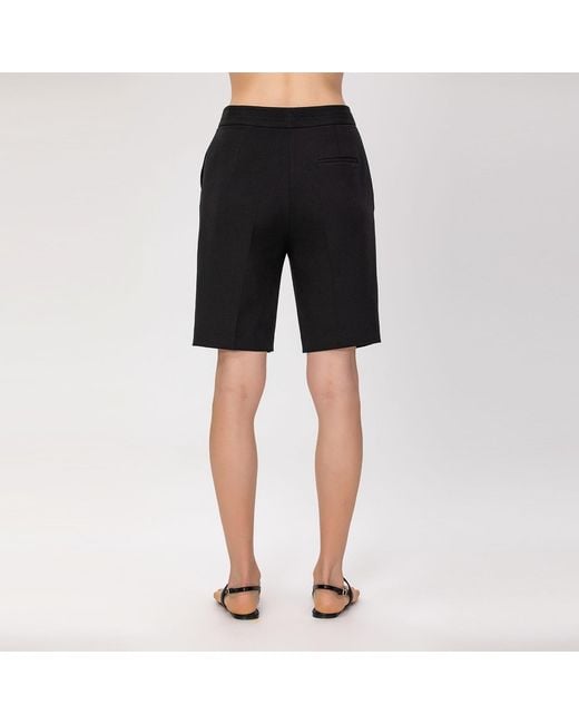 Smart and Joy Black Minimalist Bermuda Shorts