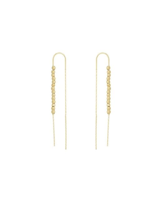 Spero London Metallic Sterling Dorissa Chain Bead Drop Earring