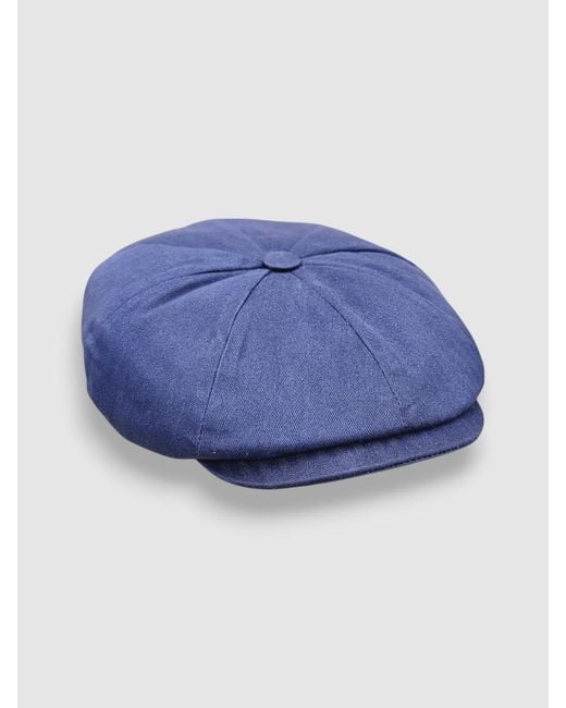 Mister Miller - Master Hatter Blue Theo's Rally Waterproof Newsboy Cap for men