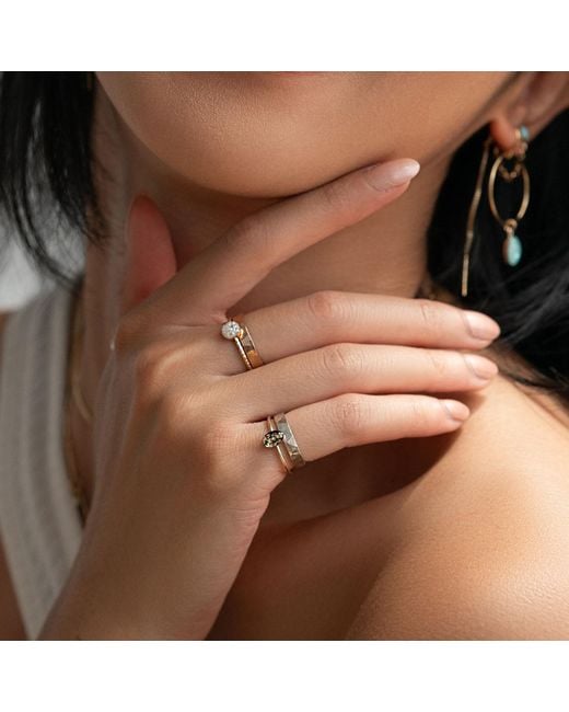 Kate Koel Natural Textured Band Stacking Ring