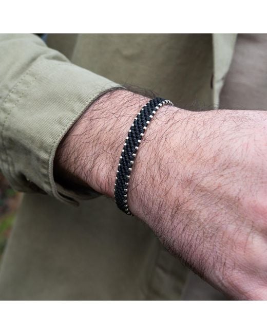 Harbour Uk Blue British Connection Rope Bracelet for men