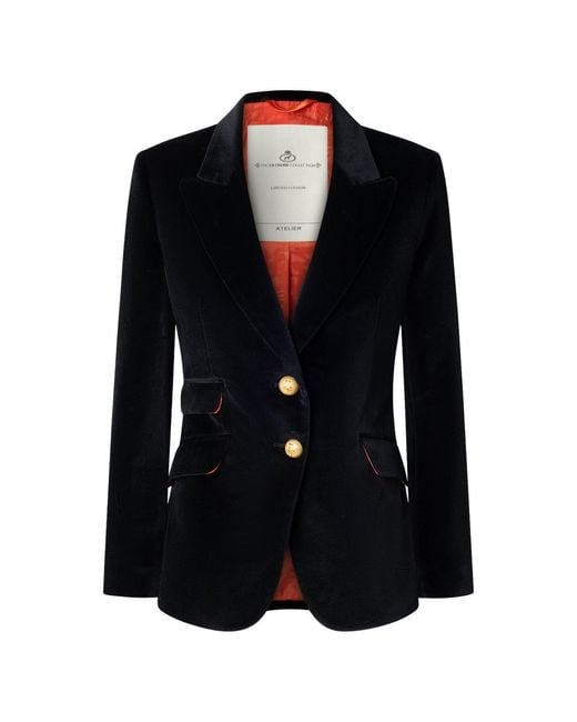 The Extreme Collection Black Velvet Blazer Oliva