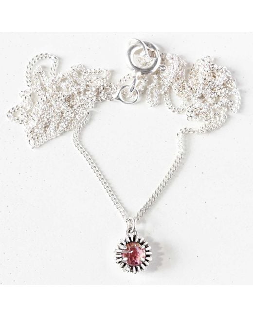 Lee Renee White Dahlia Bud Tourmaline Necklace –