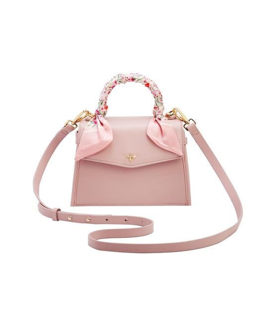 Fable England Pink Structured Tote Bag Small