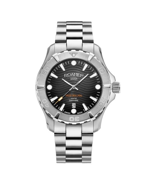 ROAMER OF SWITZERLAND Metallic Deep Sea Dial Stainless Steel Divers Sports Watch for men