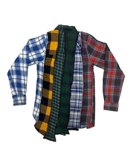Zasta Studio Blue Deconstructed Flannel Shirt B for men