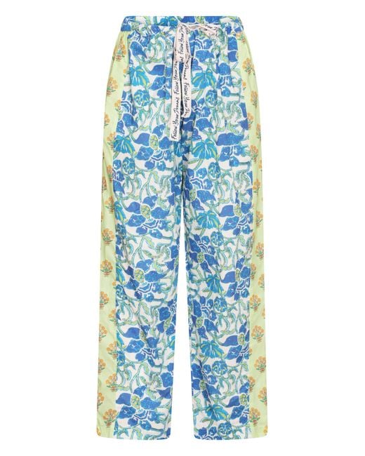 NoLoGo-chic Blue Mix Match Chelsea & Pallis Trousers Cotton
