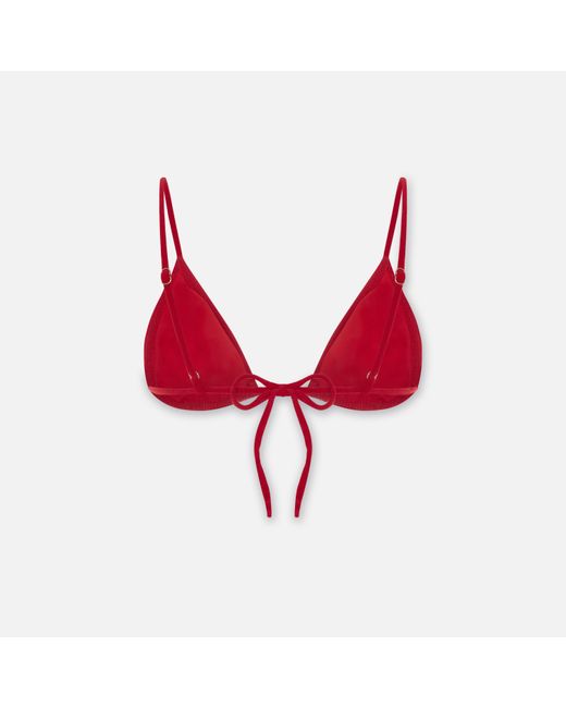Pcfg Red The Solar Reflections Classic Triangle Bikini Top