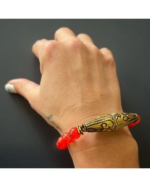 Ebru Jewelry Red Carnelian Vintage Bracelet