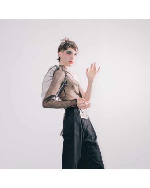 Paloma Lira Black One Shoulder Top