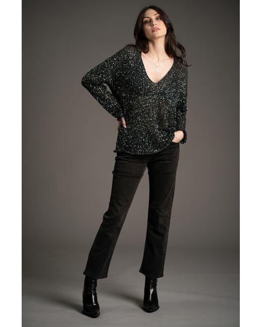 Little Lies Gray Dazed & Confused Sequin Knit