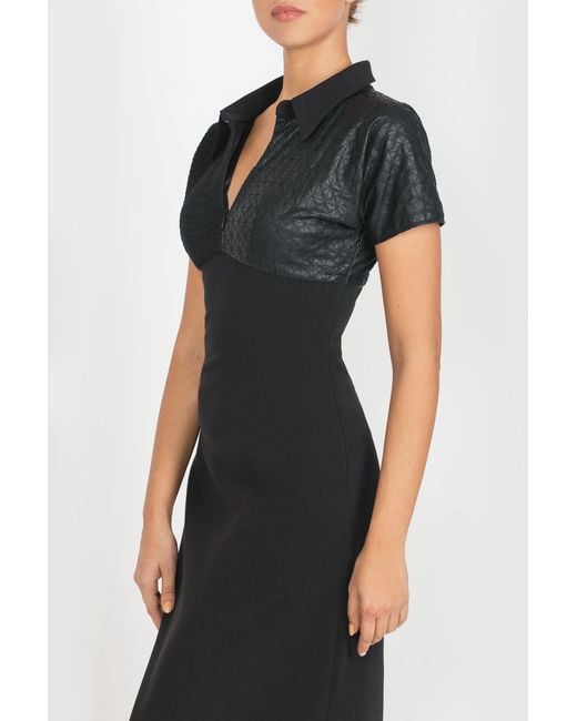 Maison Bogomil Black Dress Made Of Three Types Of Fabrics
