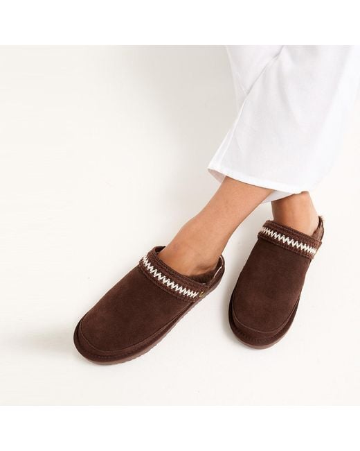 Pretty You London Red Hallie Sheepskin Multiway Slippers