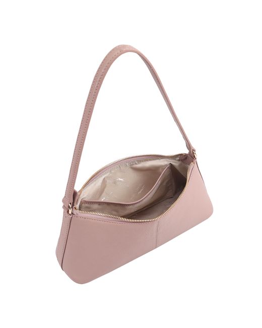 Paul Costelloe Pink Zoey Leather Shoulder Bag