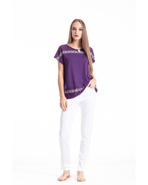 Conquista White Straight Leg Trousers