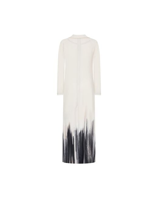 Roqaia Fashion House White Ombre Duster Kaftan