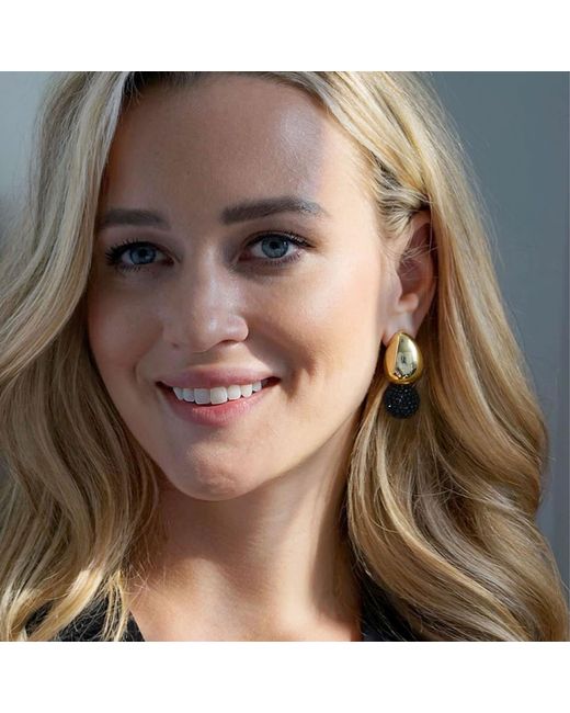 Saule Label Metallic Tulia Glam Earrings