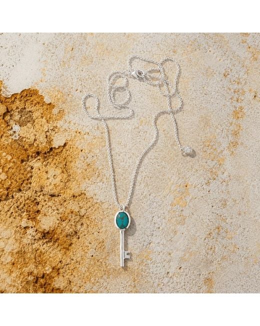 Ormiro White Shambhala Key Necklace