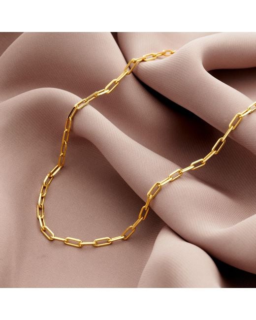 Posh Totty Designs Metallic Gold Plated Chain Link Necklace