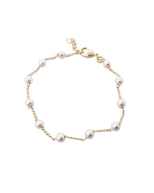 Harfi Metallic 18Ct Vermeil Plated Essential Pearl Bracelet