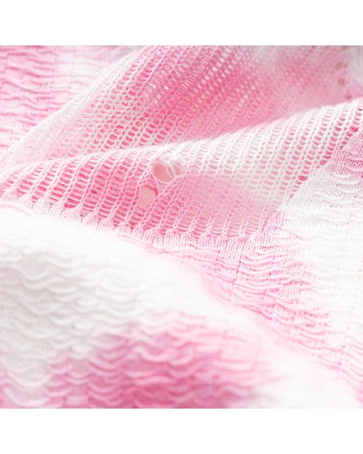 Fully Fashioning Pink Zelda Floating Stitch Midi Dress