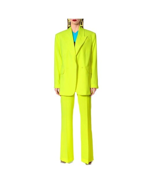 AGGI by HALEWSKI Green Blair Laser Yellow Oversized Blazer