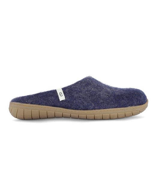 Egos Blue Rubber Sole Slipper
