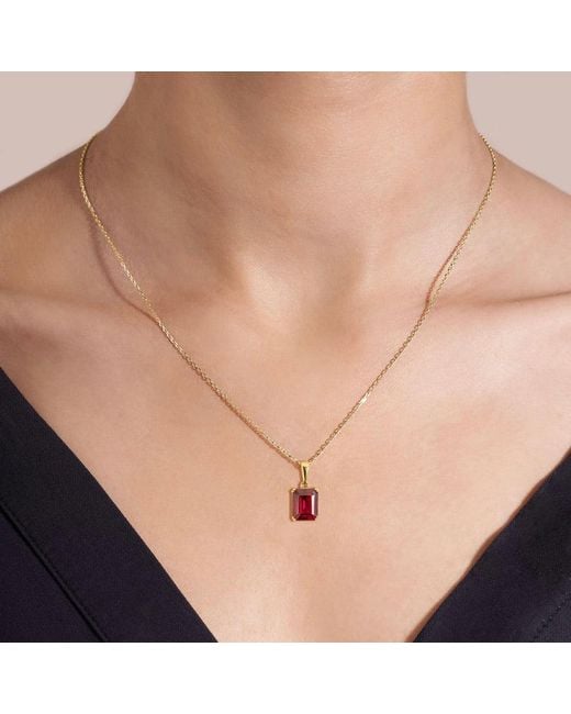 Juvetti Green Thamani Emerald Emerald-Cut Solitaire Pendant Necklace
