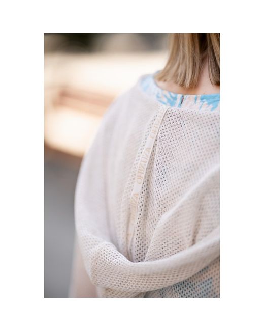 Oh!Zuza Natural Neutrals Echo Mesh Zip Hoodie