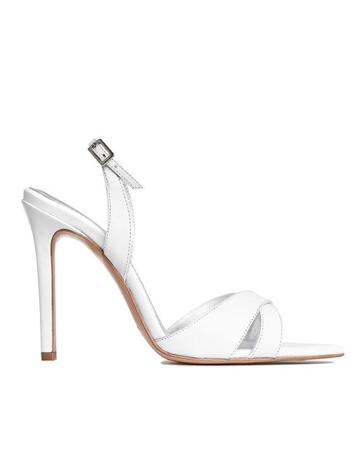 Ginissima White Thea Leather Sandals