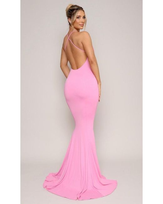 Moda Glam Pink Eve Mermaid Gown- Candy